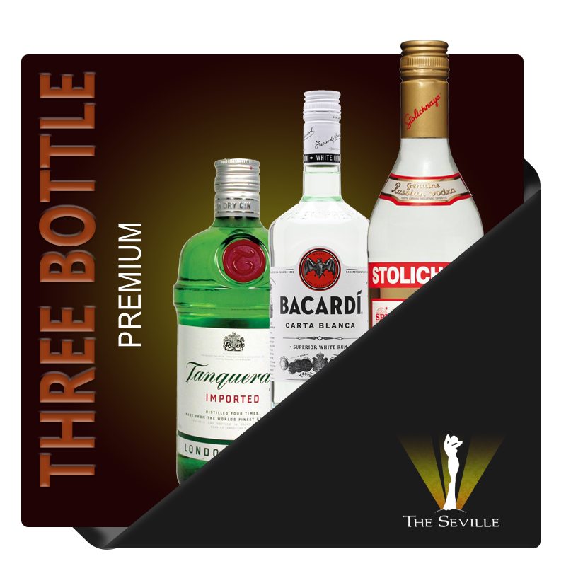 Triple Bottle VIP Package - The Seville Minneapolis Package - Great for Bachelor Parties